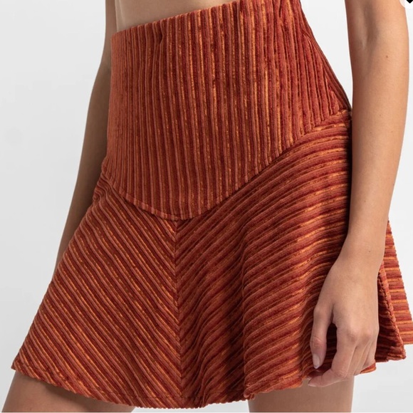 Free People Camden Corduroy Ginger Mini Skirt Size S - Picture 5 of 6